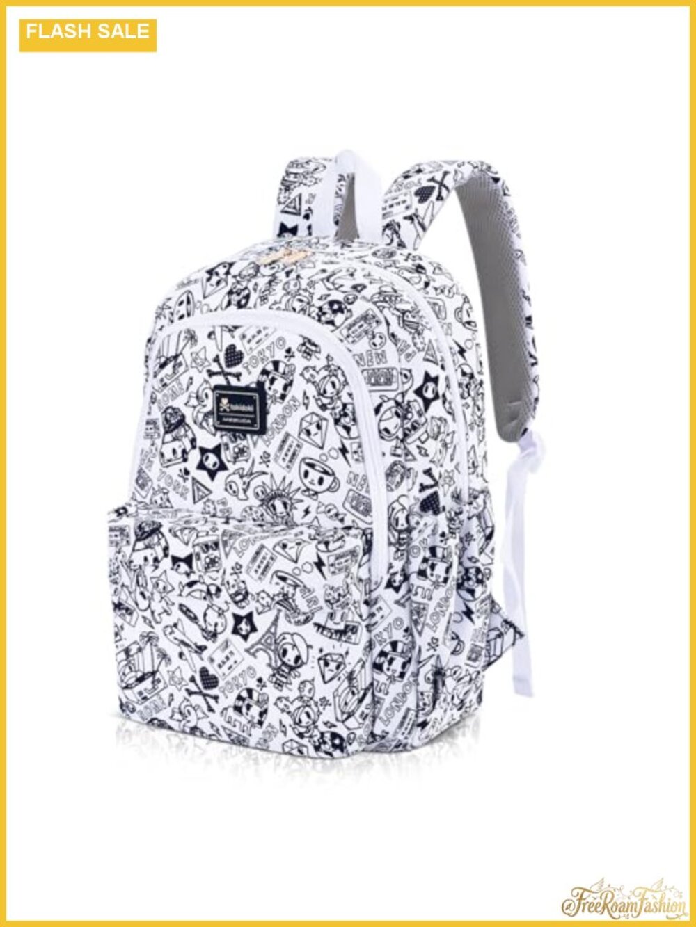 Canvas Daypack Backpack with Laptop Compartment, Travel Work Casual